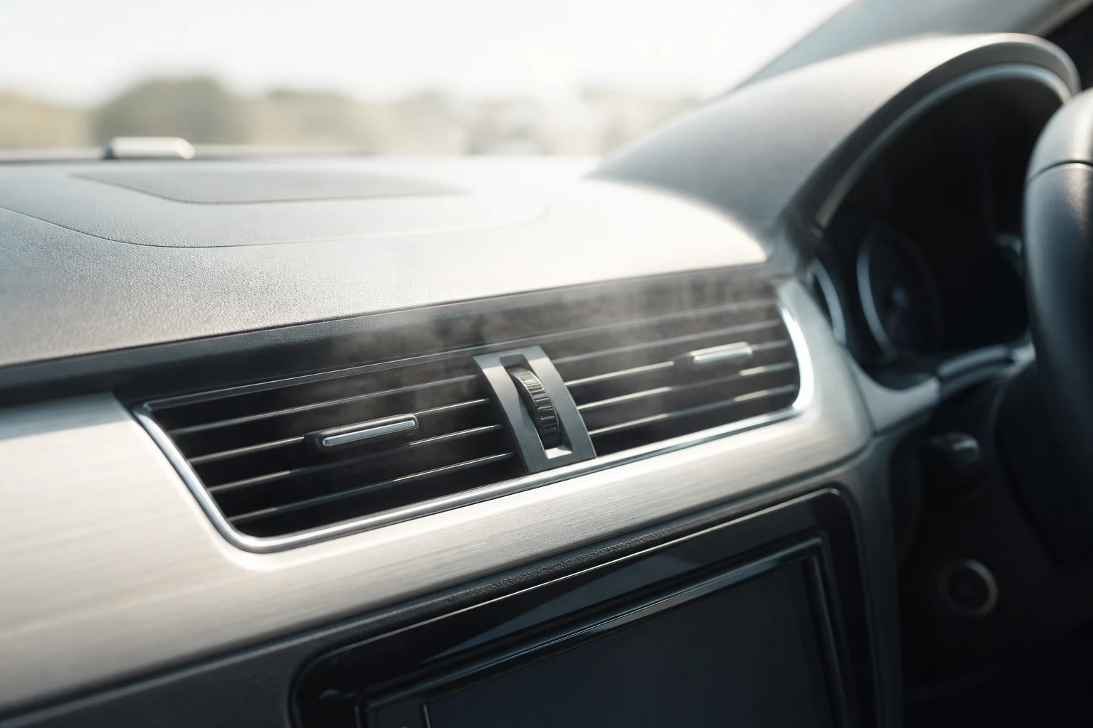 Clean car air vents after an antibacterial air conditioning treatment